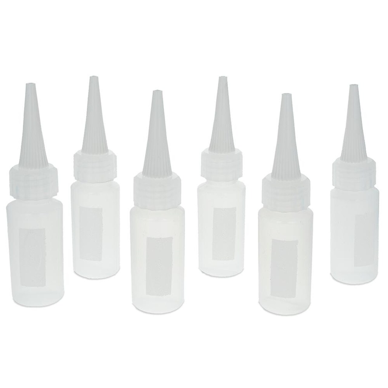 Set of 6 Plastic Bottles for Liquids Application for Liquids Bottles 1 oz